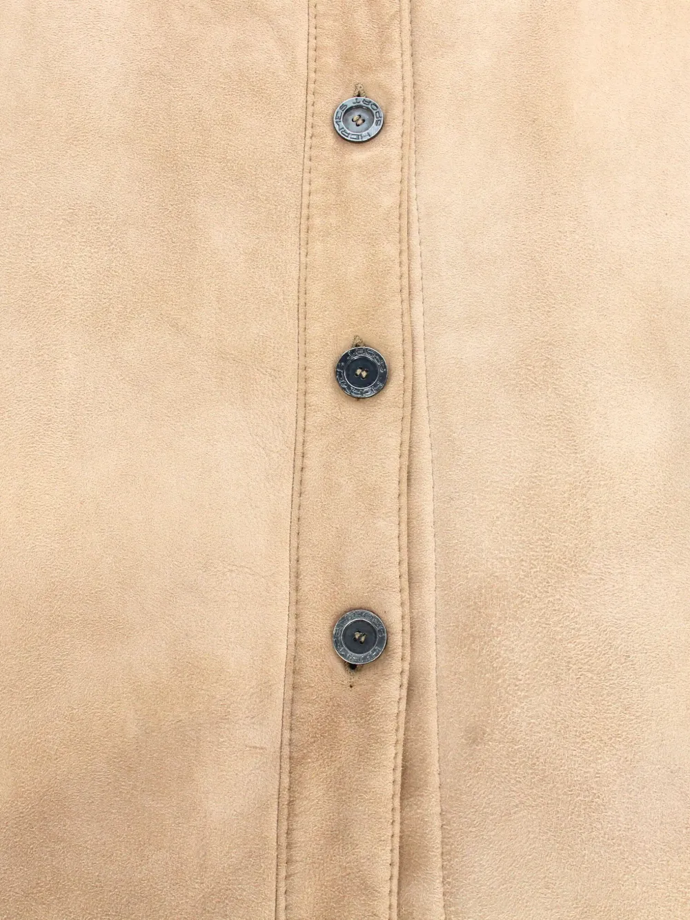 Pre-owned Hermes 2000s Suede Skirt In Neutrals