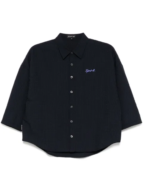 SPORT b. by agnès b.  seersucker batwing shirt