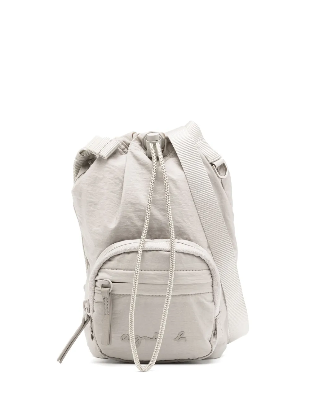 agnès b.  mini logo messenger bag | Neutrals | Image 1