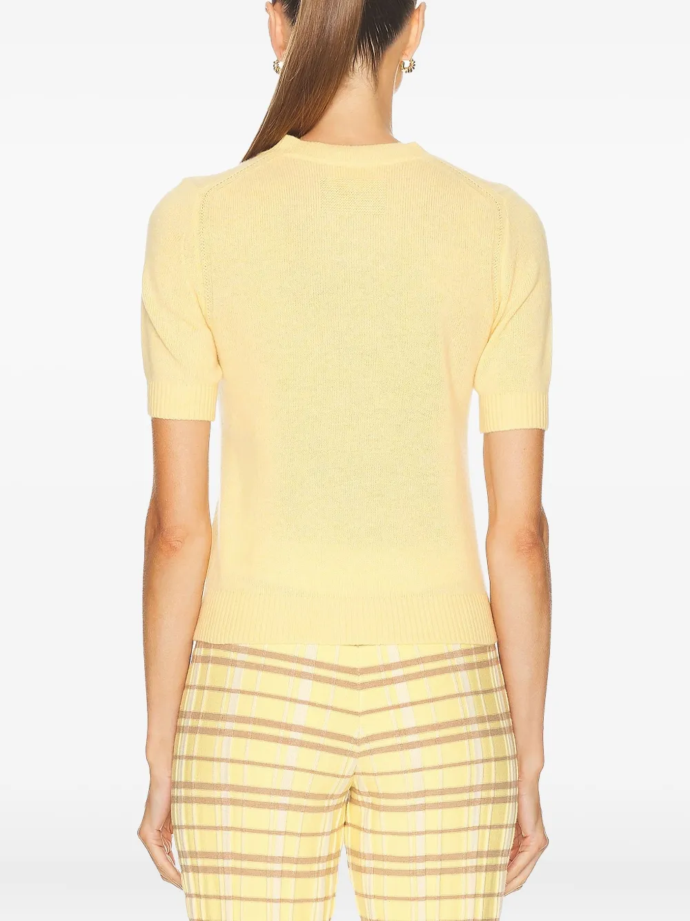 Guest In Residence Cashmere Short-sleeve Sweater In Yellow