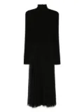 Norma Kamali turtleneck flared midcalf dress - Black