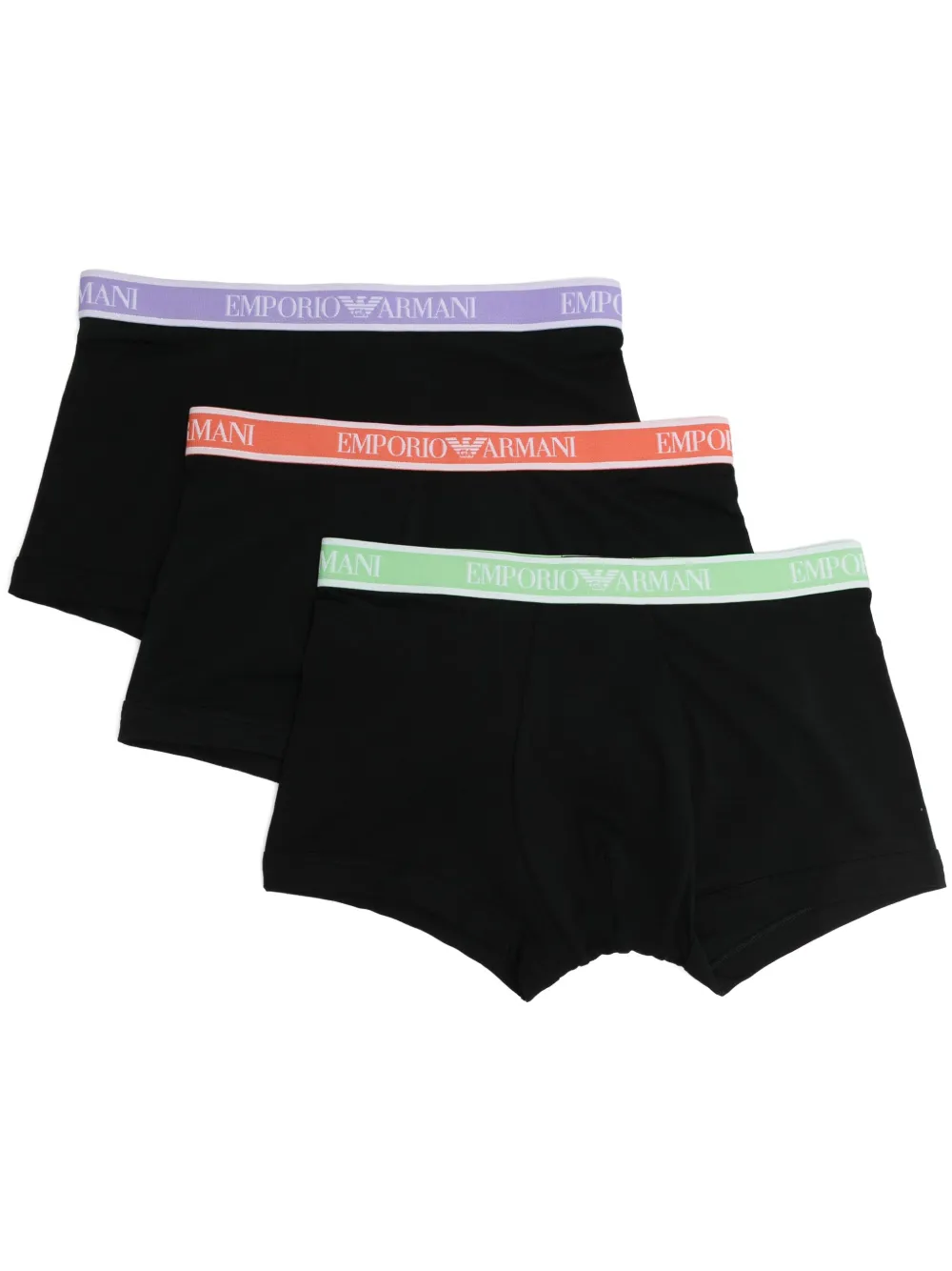 Emporio Armani Drie boxershorts Zwart