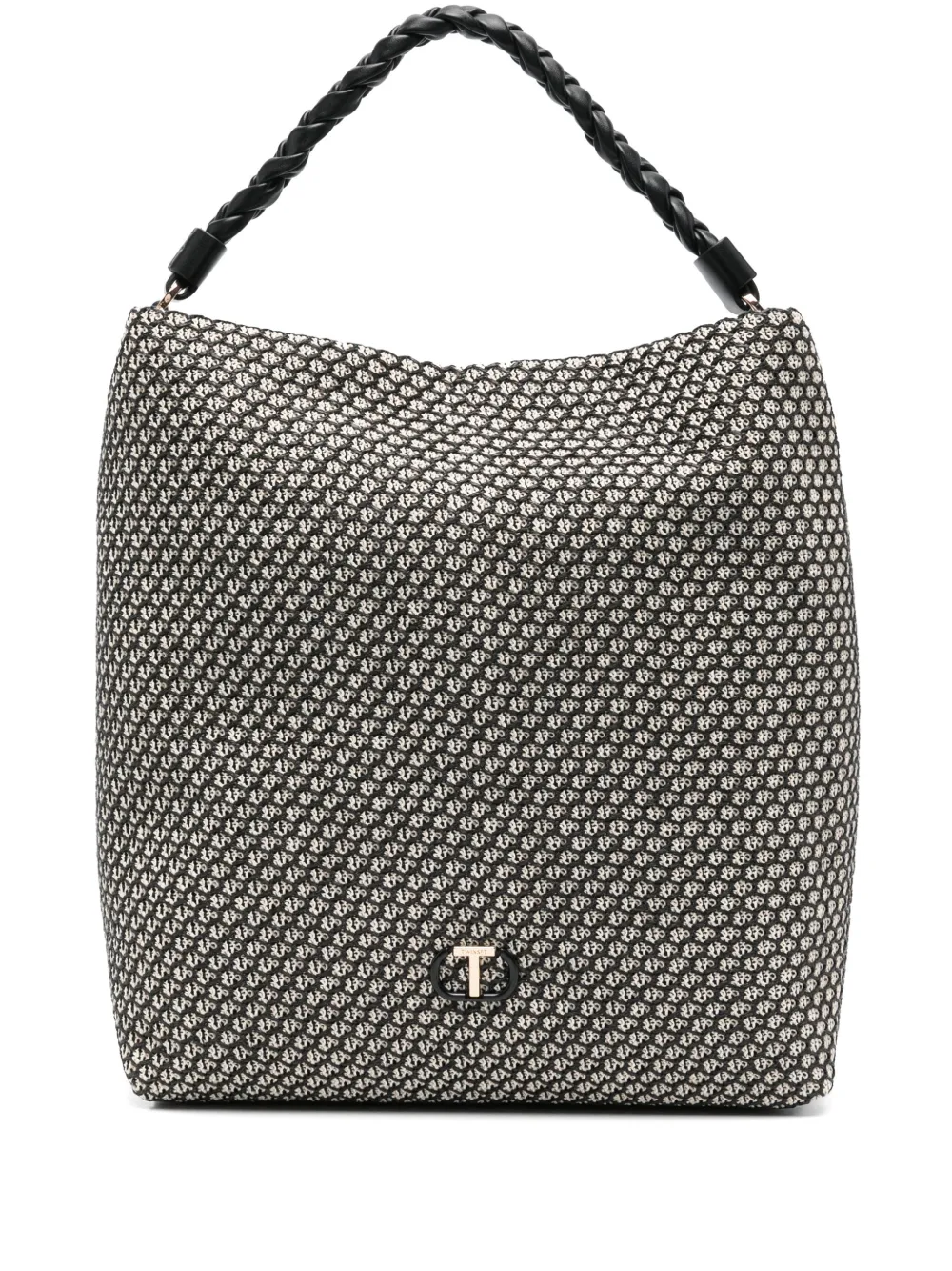 mesh-effect tote bag