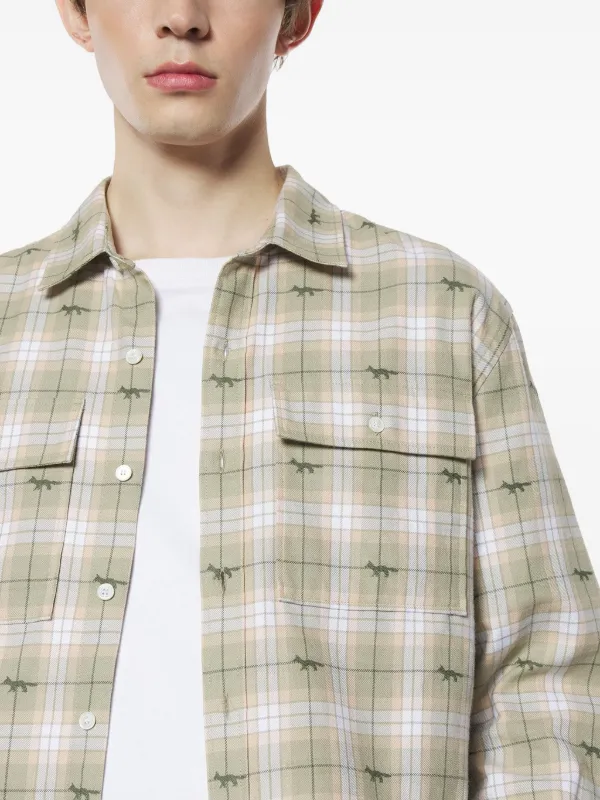 【新品】MAISON KITSUNE チェック柄トップス MAISON KITSUNE(メゾンキツネ) チェックリボンブラウスKWH-09010-A KWH