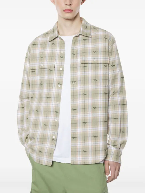 Maison Kitsuné チェック シャツ | グリーン | FARFETCH JP