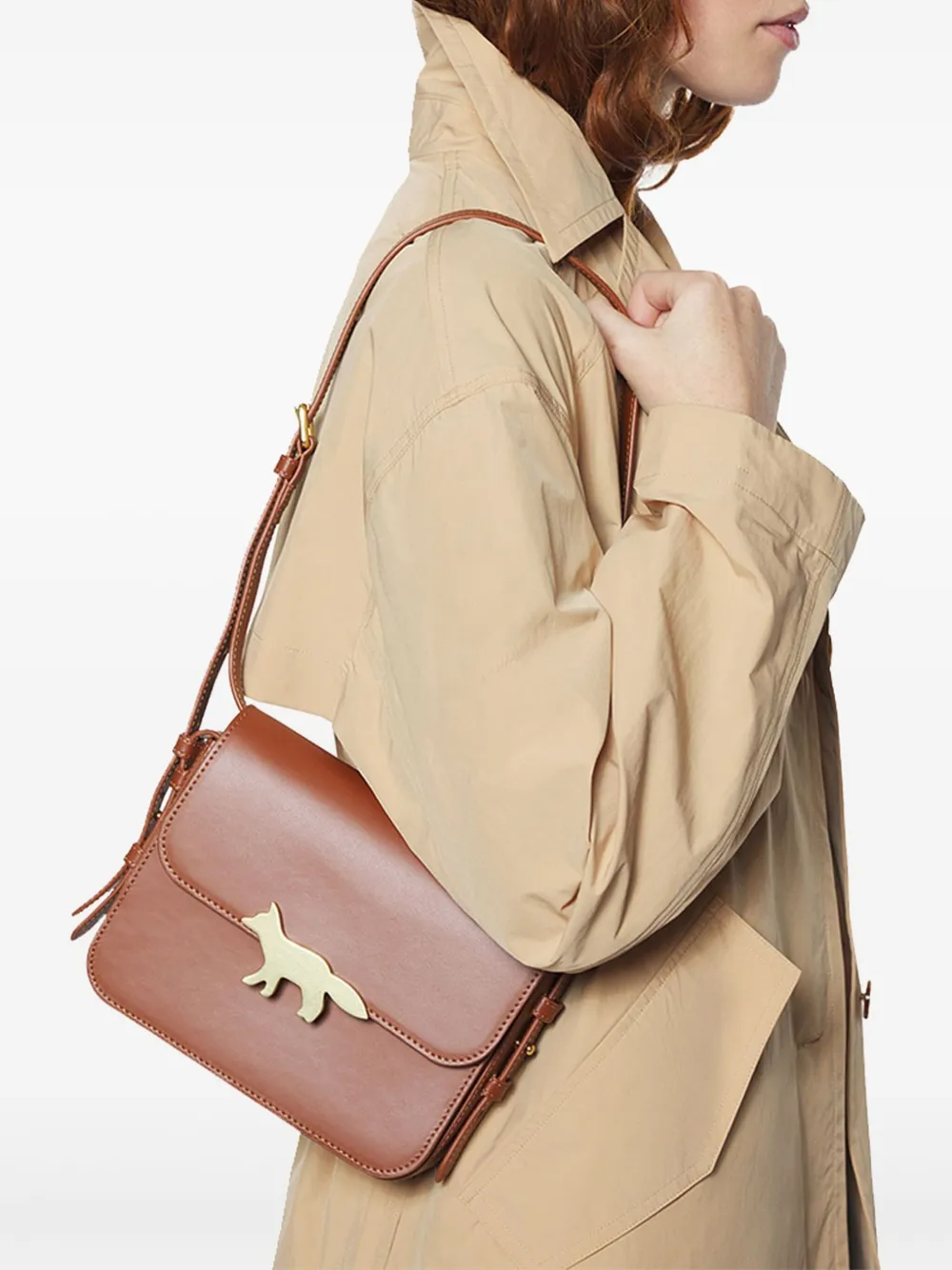 Maison Kitsuné Edie crossbodytas Bruin