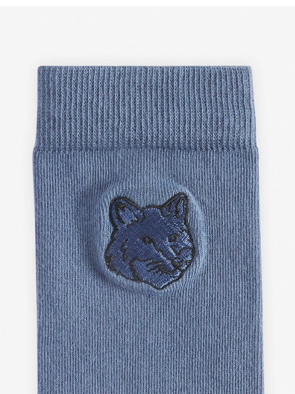 Maison Kitsuné Fox Head Socks In Blue