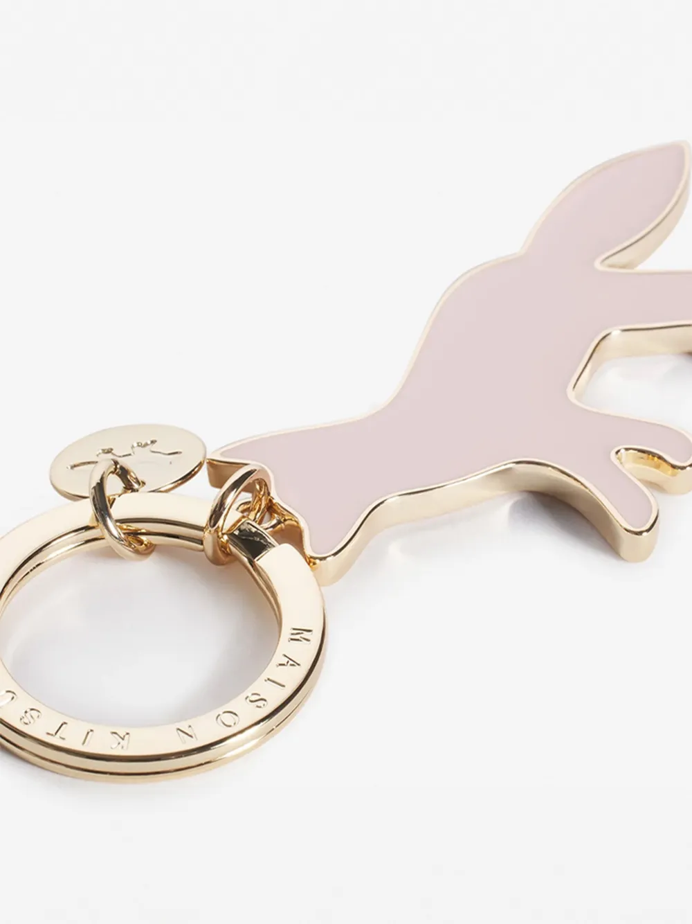 Maison Kitsuné Sleutelhanger met logo Goud