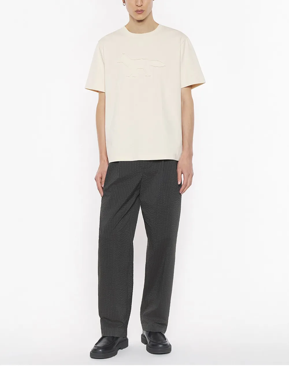 Maison Kitsuné Crafted Profile Fox T-shirt Beige