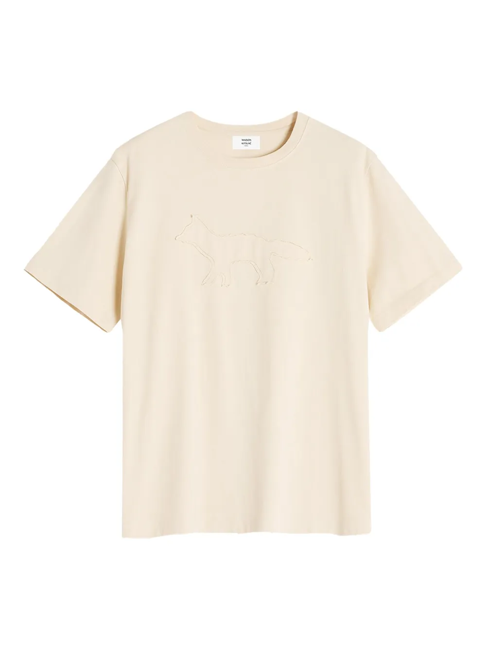Maison Kitsuné Crafted Profile Fox T-shirt Beige
