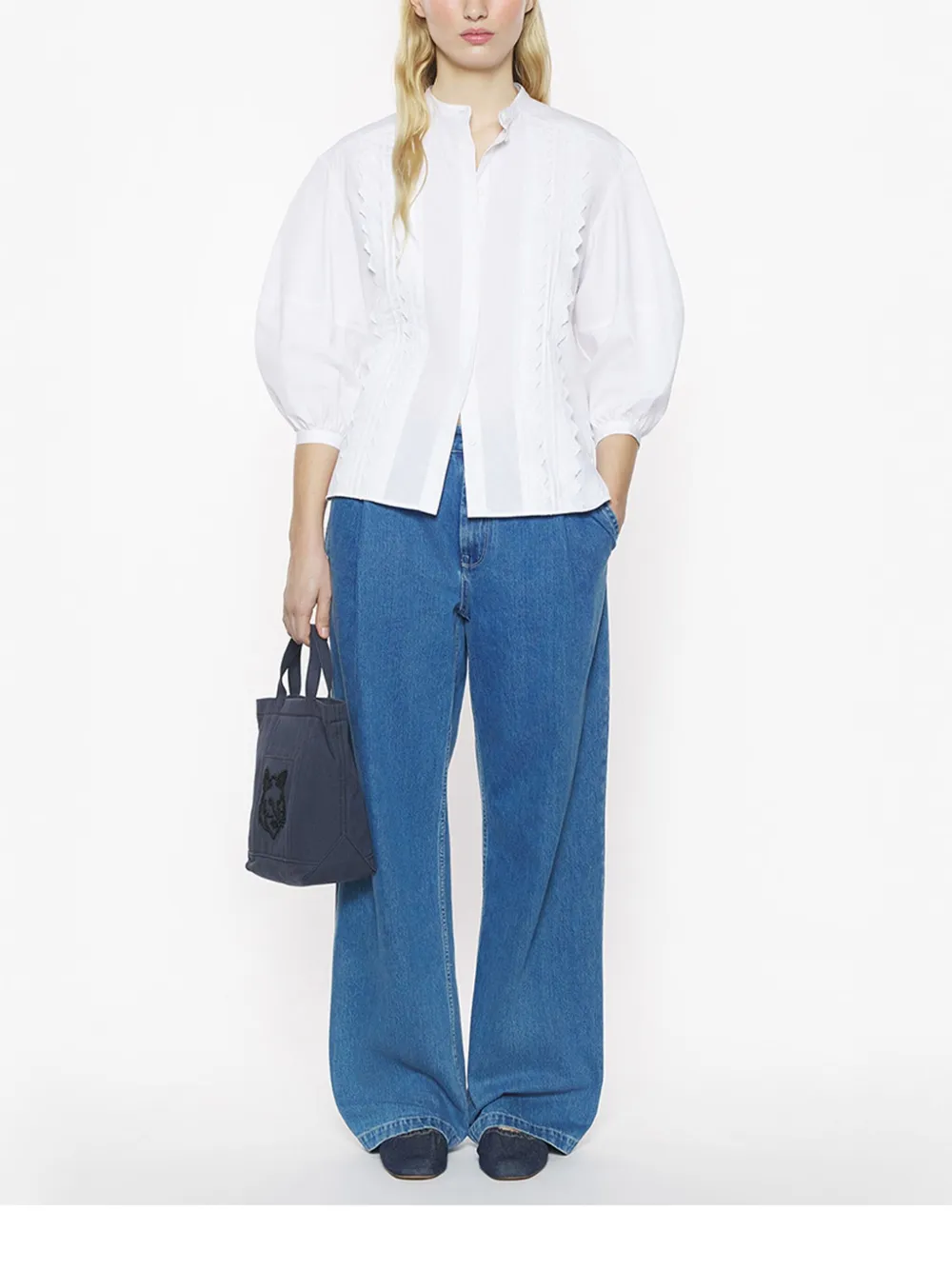 MAISON KITSUNÉ EMBROIDERED SHIRT