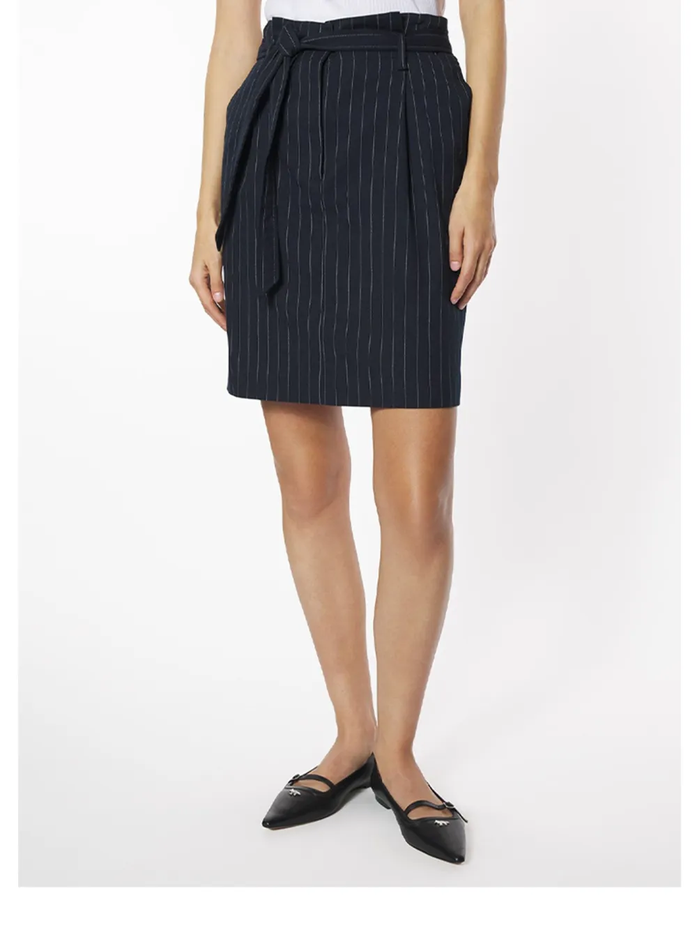 MAISON KITSUNÉ PAPERBAG PLEATED MINI SKIRT