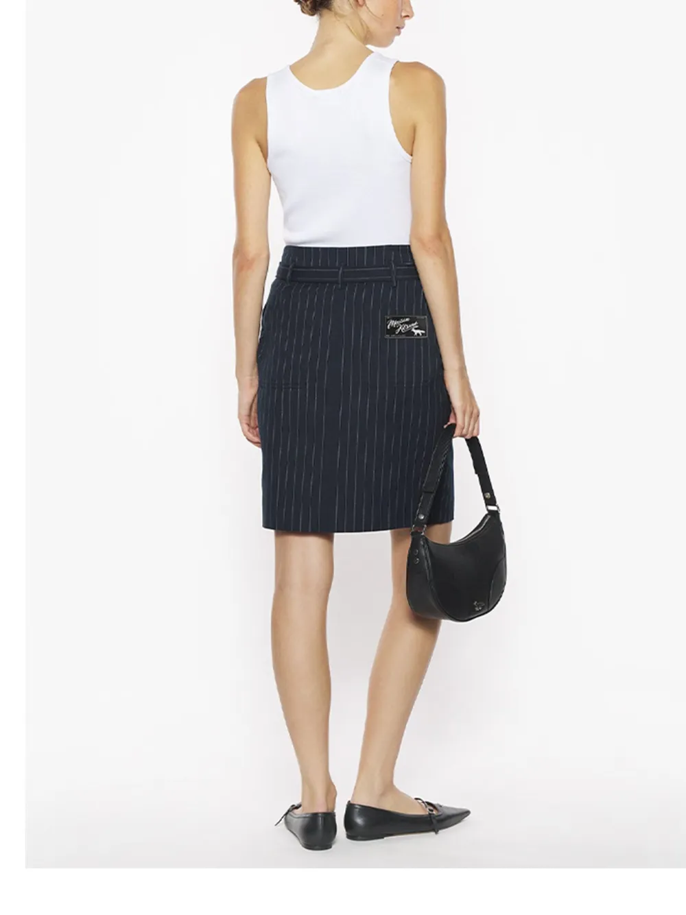 MAISON KITSUNÉ PAPERBAG PLEATED MINI SKIRT