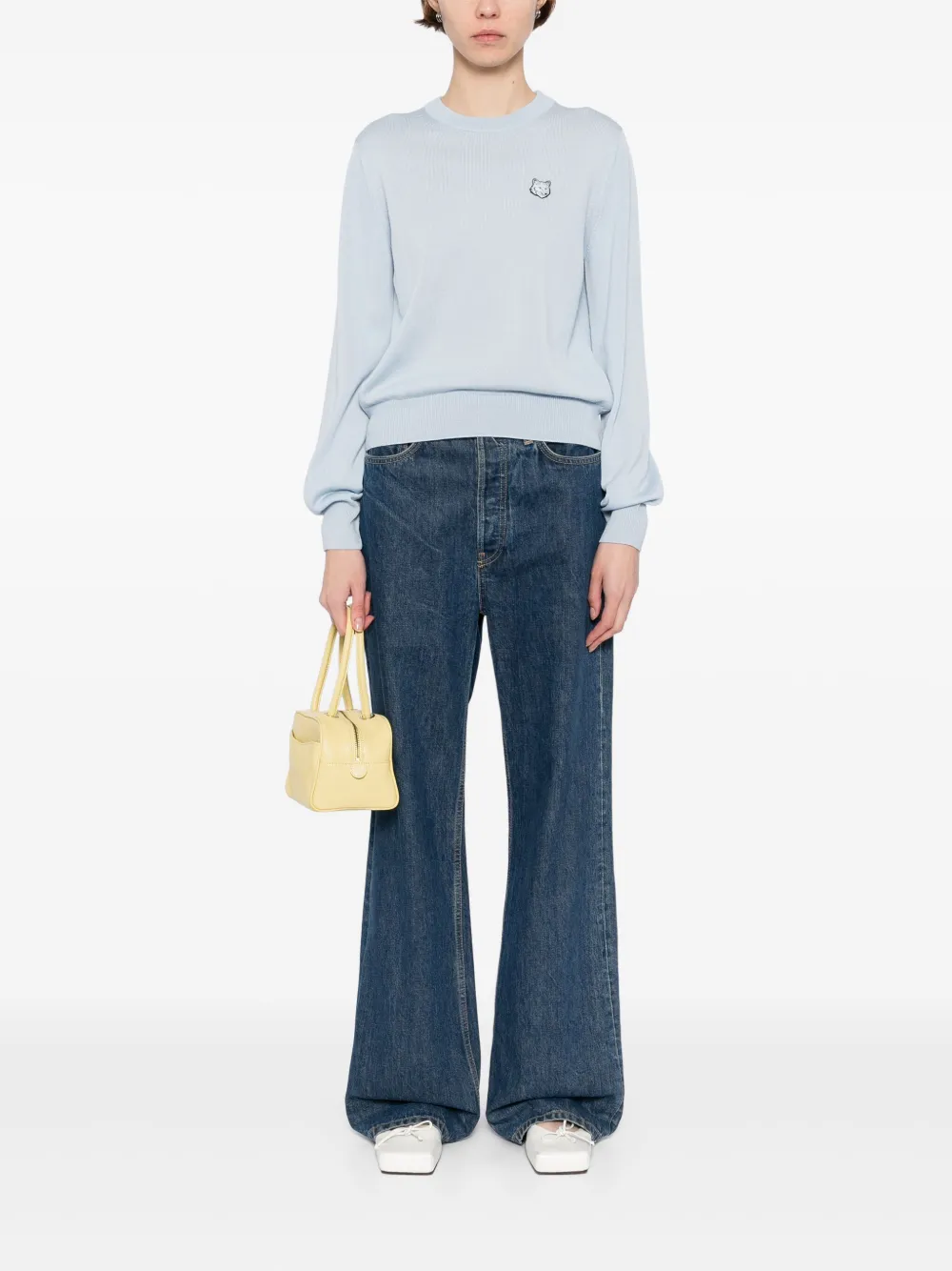 MAISON KITSUNÉ BOLD FOX HEAD PATCH TOP