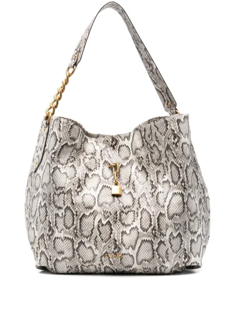 LIU JO tote con estampado de piel de serpiente