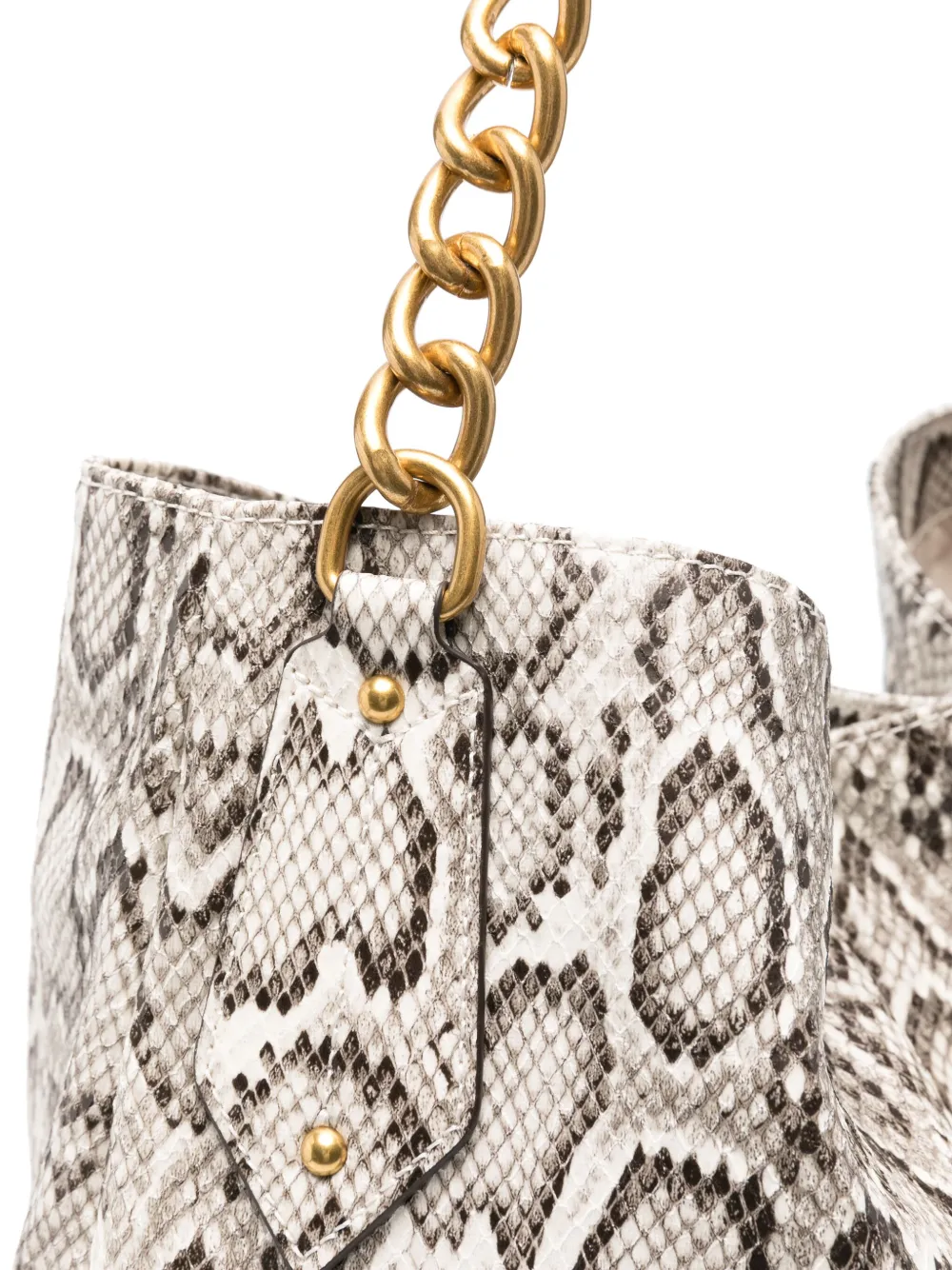 LIU JO Shopper met slangenprint Beige