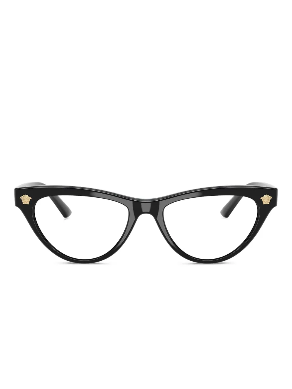 Versace Eyewear Occhiali cat-eye con logo - Nero