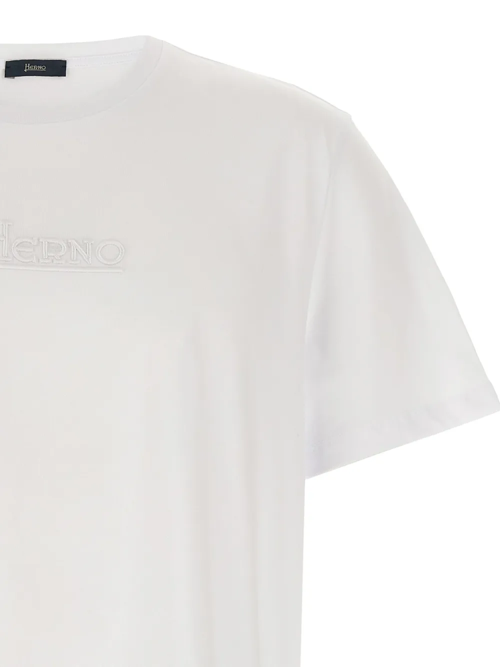 Herno T-shirt met geborduurd logo Wit