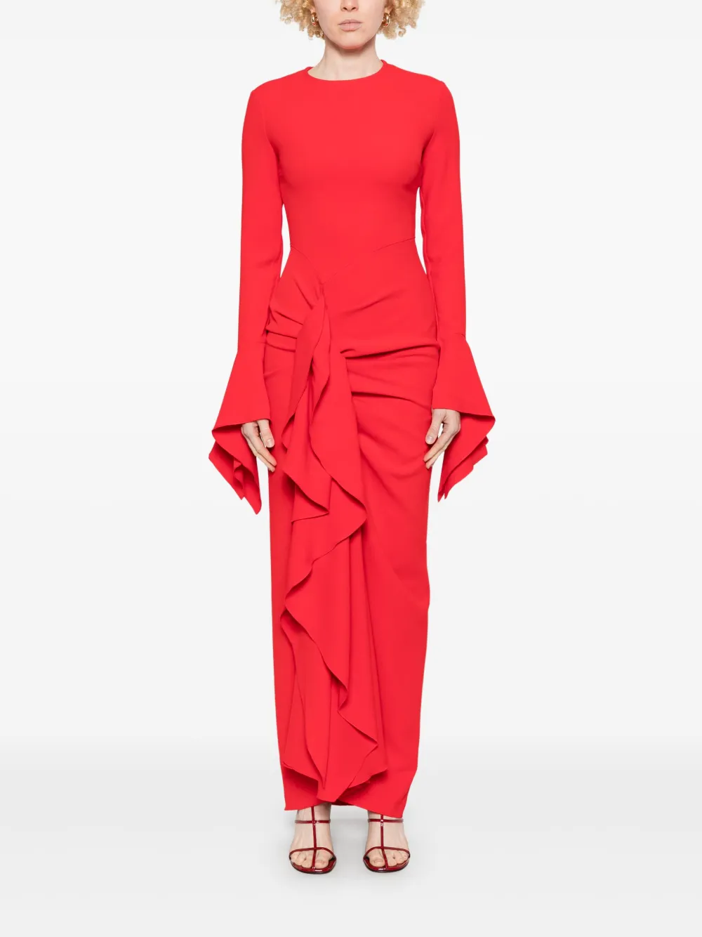 Solace London Della maxi-jurk - Rood