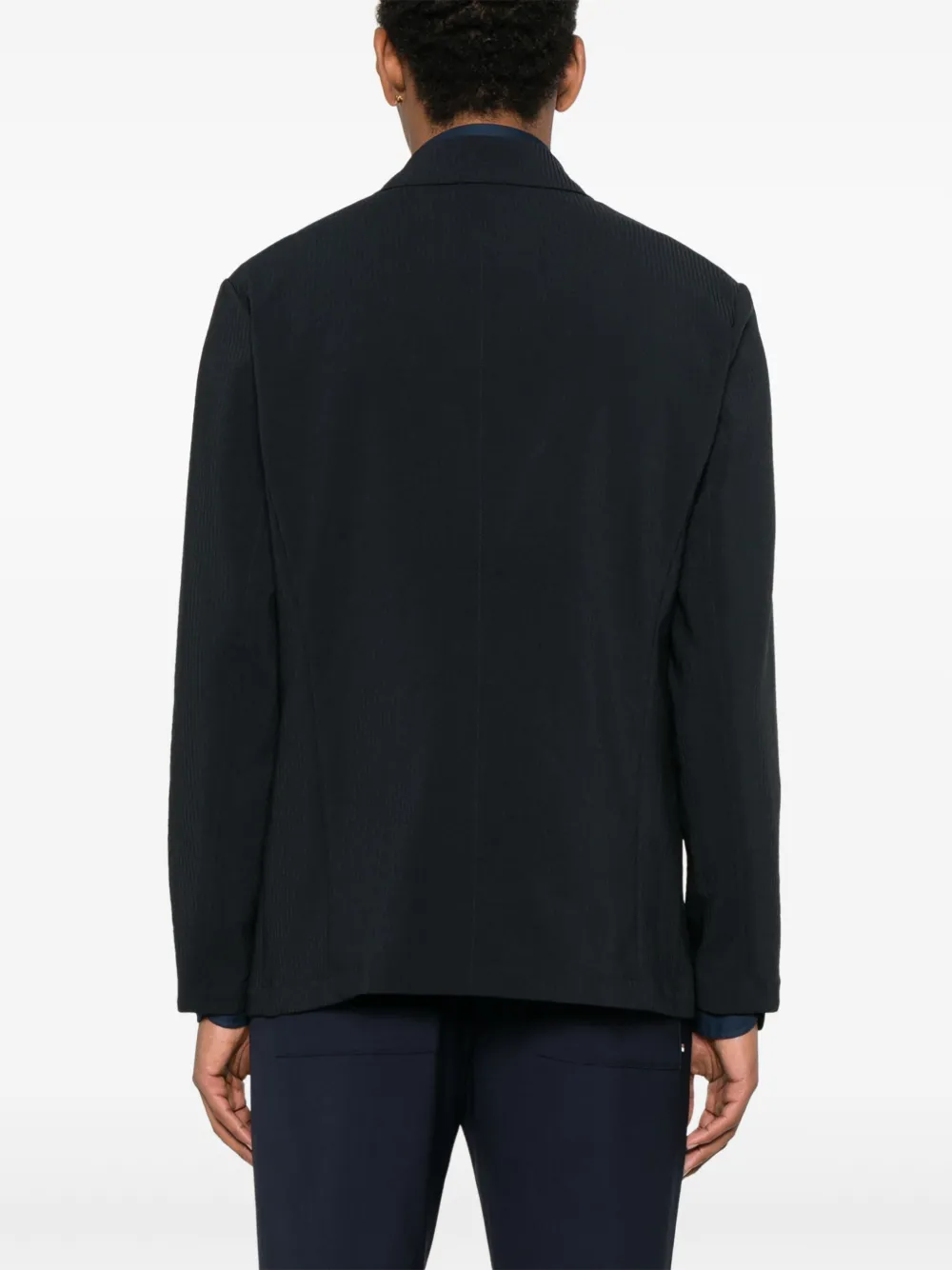 Emporio Armani Gestreepte blazer Blauw