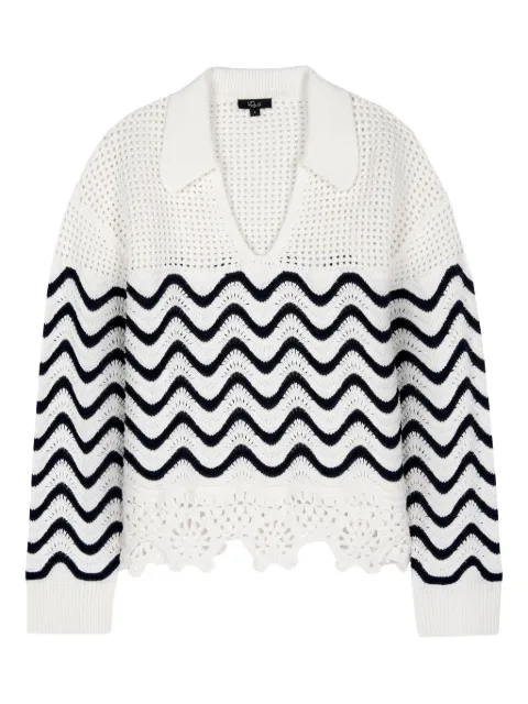 Rails wave-pattern crochet top