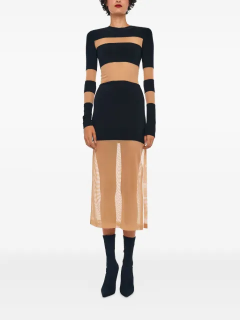 Norma Kamali Vestido midi Spliced