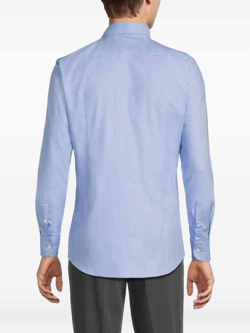 BOSS Overhemd van stretchkatoen Blauw
