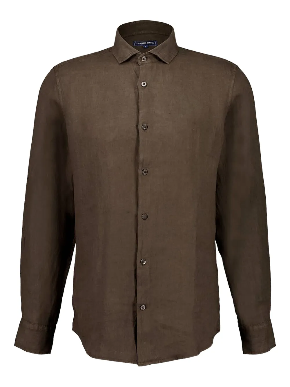 Frescobol Carioca long-sleeved linen shirt - ブラウン Frescobol Carioca long-sleeved linen shirt - ブラウン