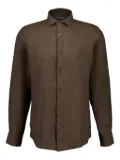 Frescobol Carioca long-sleeved linen shirt - Brown