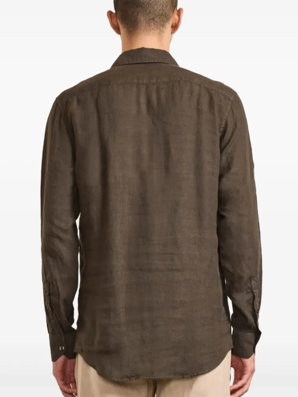 Frescobol Carioca Linnen overhemd Bruin