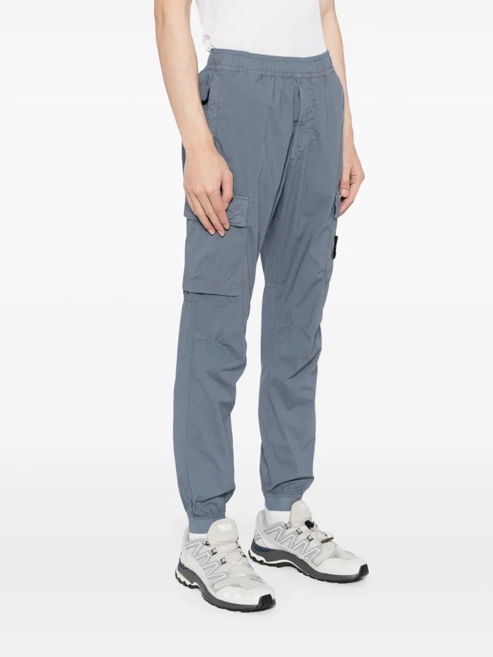 Stone Island Cargo broek met geverfd effect Blauw