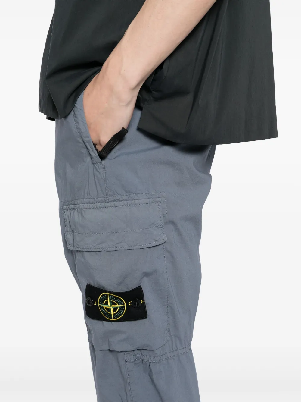 Stone Island Cargo broek met geverfd effect Blauw
