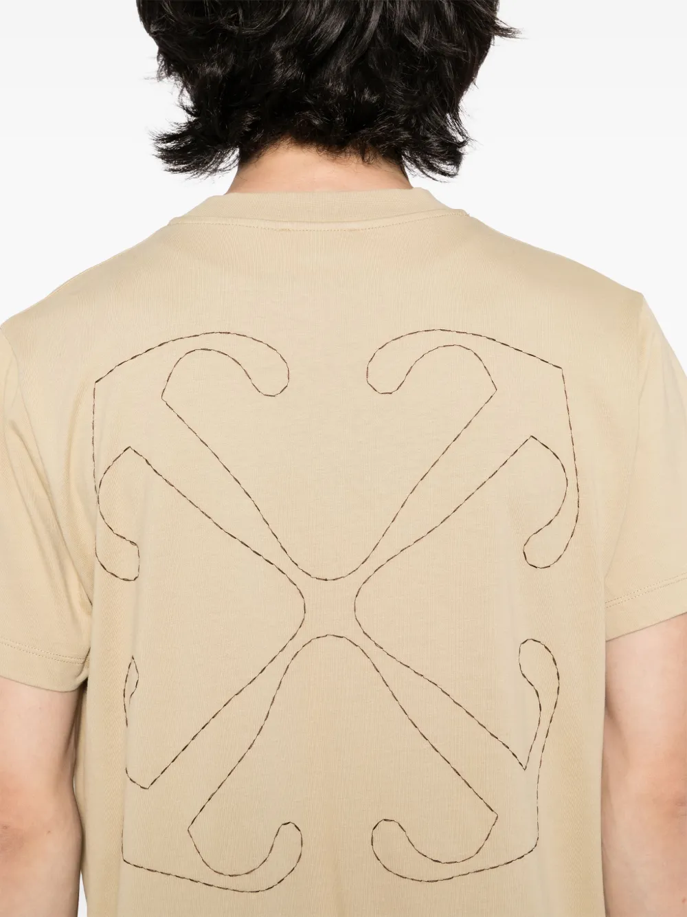 Off-White Stitch Arrow T-shirt Beige