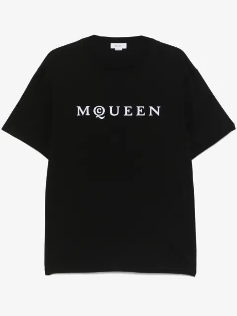 Alexander McQueen T-Shirt mit geflocktem Logo