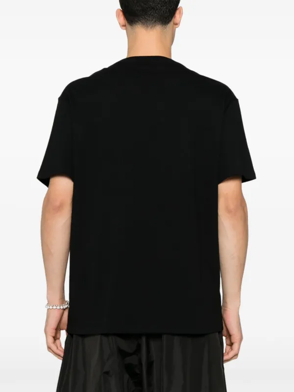 Alexander McQueen flocked-logo T-shirt | Black | FARFETCH