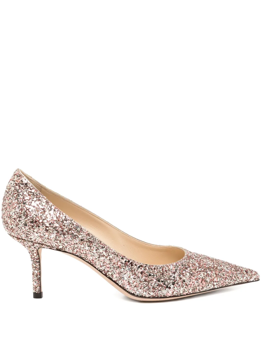 Jimmy Choo 80mm love glitter pumps Pink