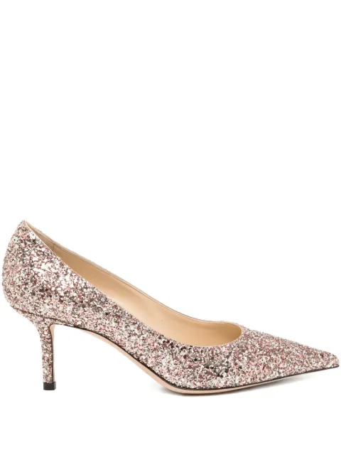 Jimmy Choo 80mm Love glitter pumps