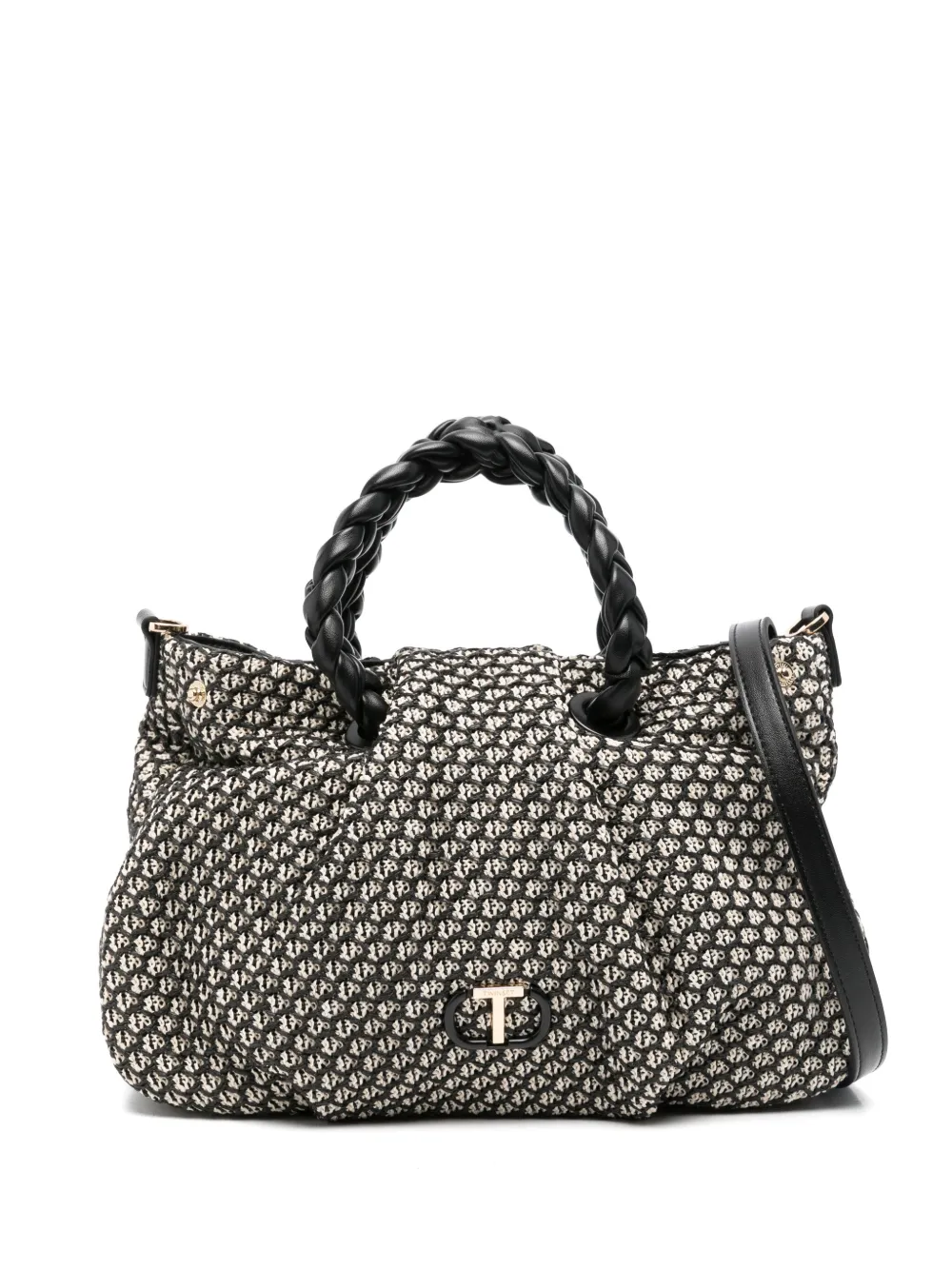 mesh-effect tote bag