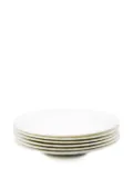 knindustrie Leaves dessert plates (set of six) - White