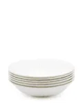 knindustrie Leaves deep plates (set of six) - White