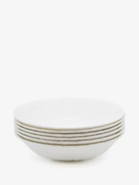 knindustrie Leaves deep plates (set of six)