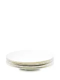 knindustrie Leaves plates (set of six) - White