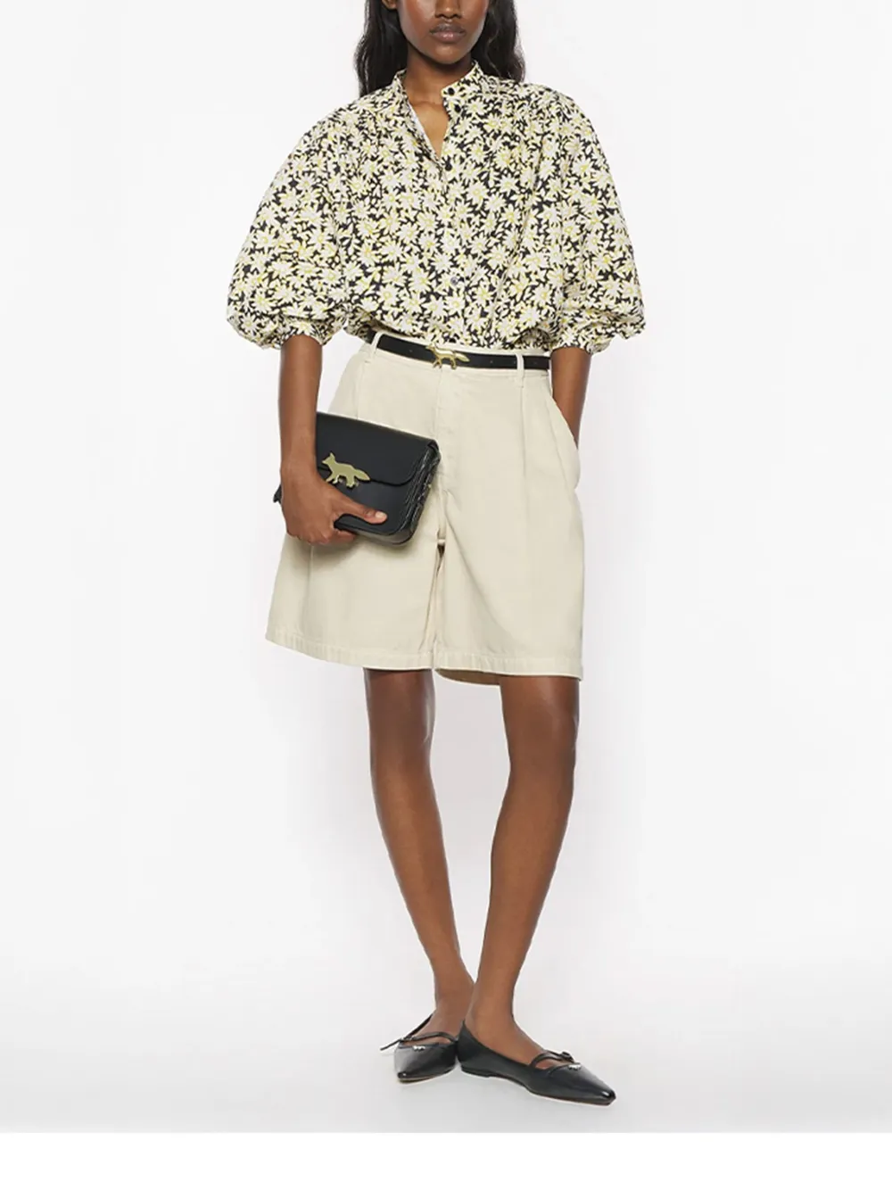 MAISON KITSUNÉ FLORAL-PRINT SHIRT