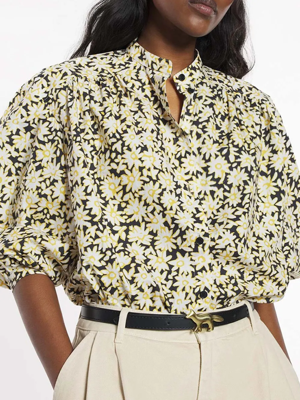 MAISON KITSUNÉ FLORAL-PRINT SHIRT