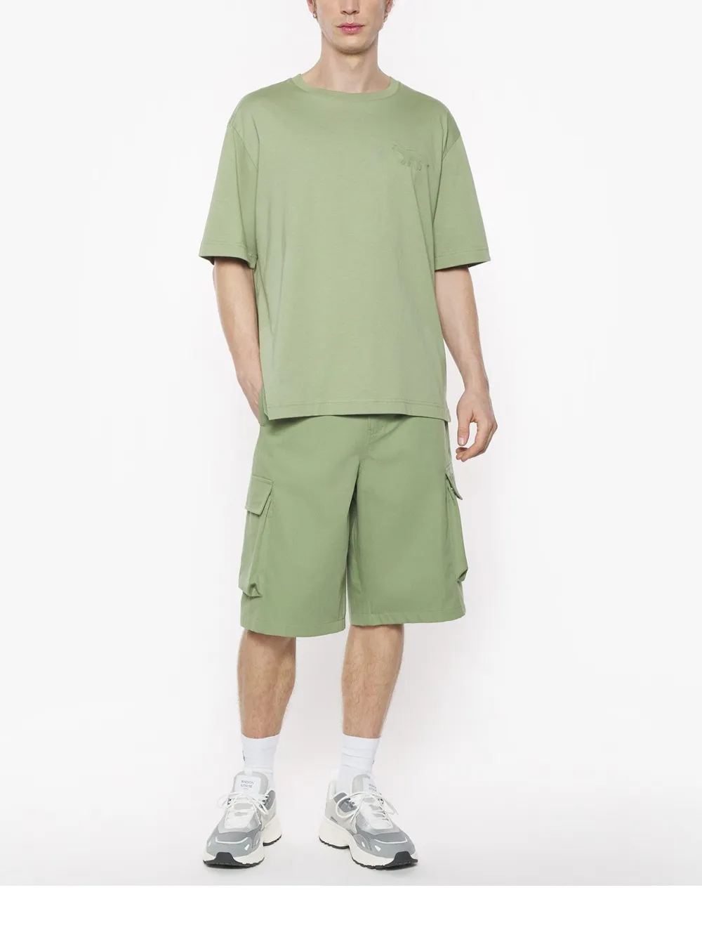 Maison Kitsuné Profile Fox T-shirt Groen