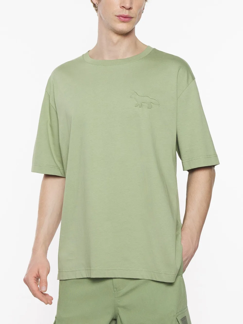 Maison Kitsuné Profile Fox T-shirt Groen