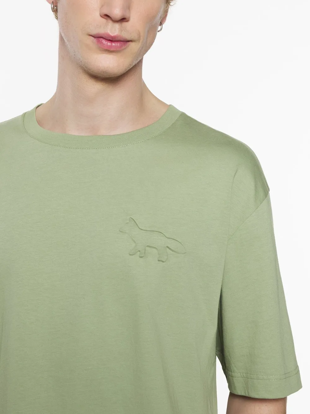 Maison Kitsuné Profile Fox T-shirt Groen