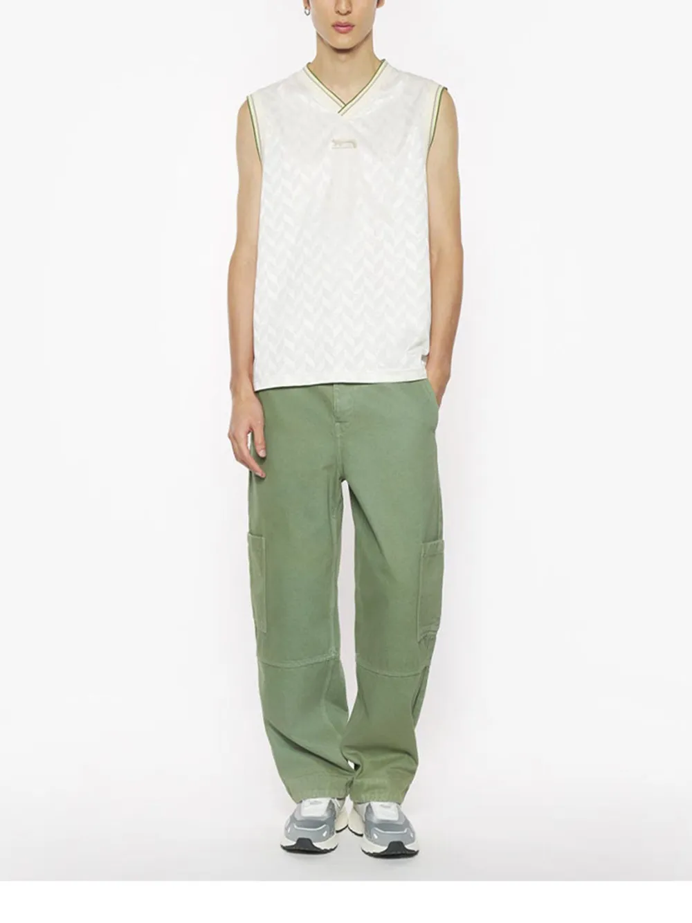 Maison Kitsuné Tanktop met Flash Fox-jacquard Wit