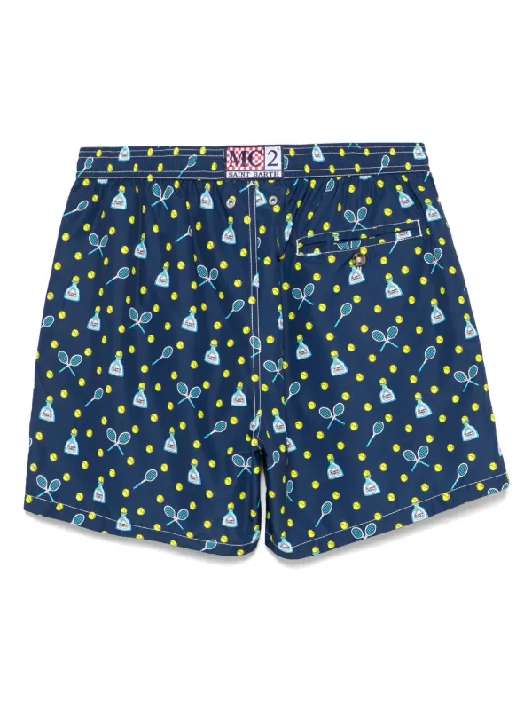 MC2 Saint Barth Tequila Match-print Swim Shorts | Blue