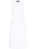 Theory sleeveless wrap midi dress - White